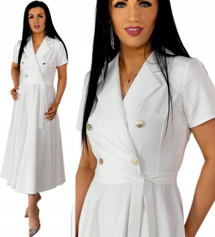 Dámské šaty na křtiny Elegantní šaty na svatební hostinu Ecru L