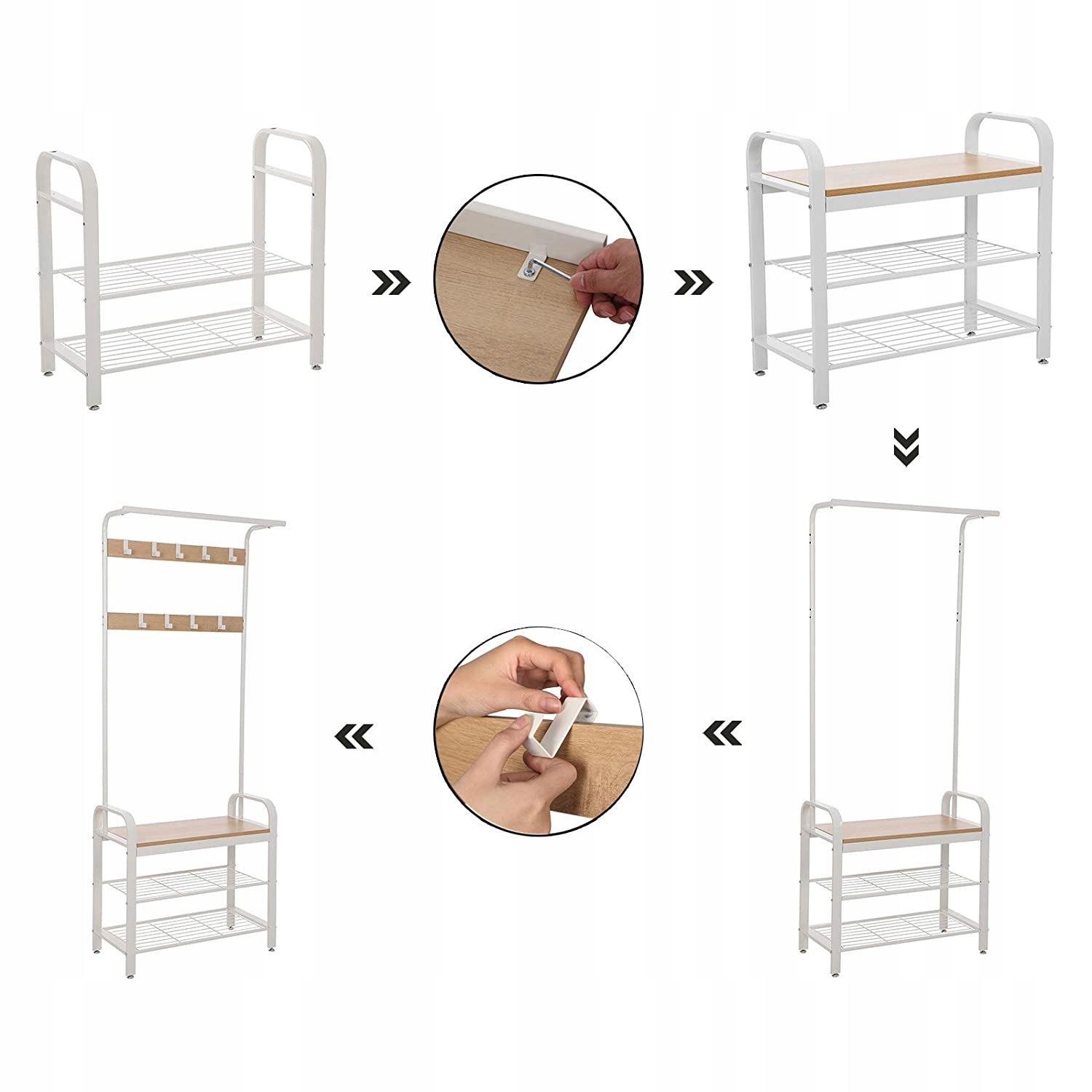 Wieszak Stojak GARDEROBA na ubrania SZAFKA NA BUTY regał półka Kod producenta MATKAM-HSR40W