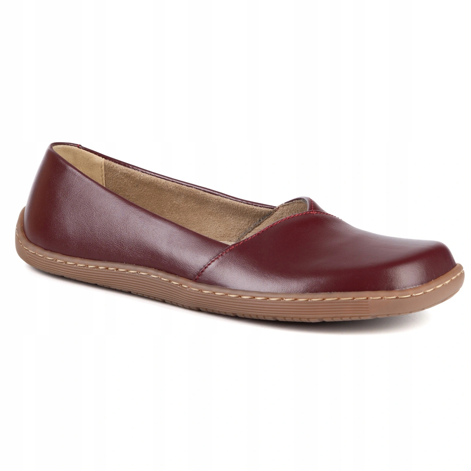 Dámské elegantní barefoot baleríny Maelle bordové 38