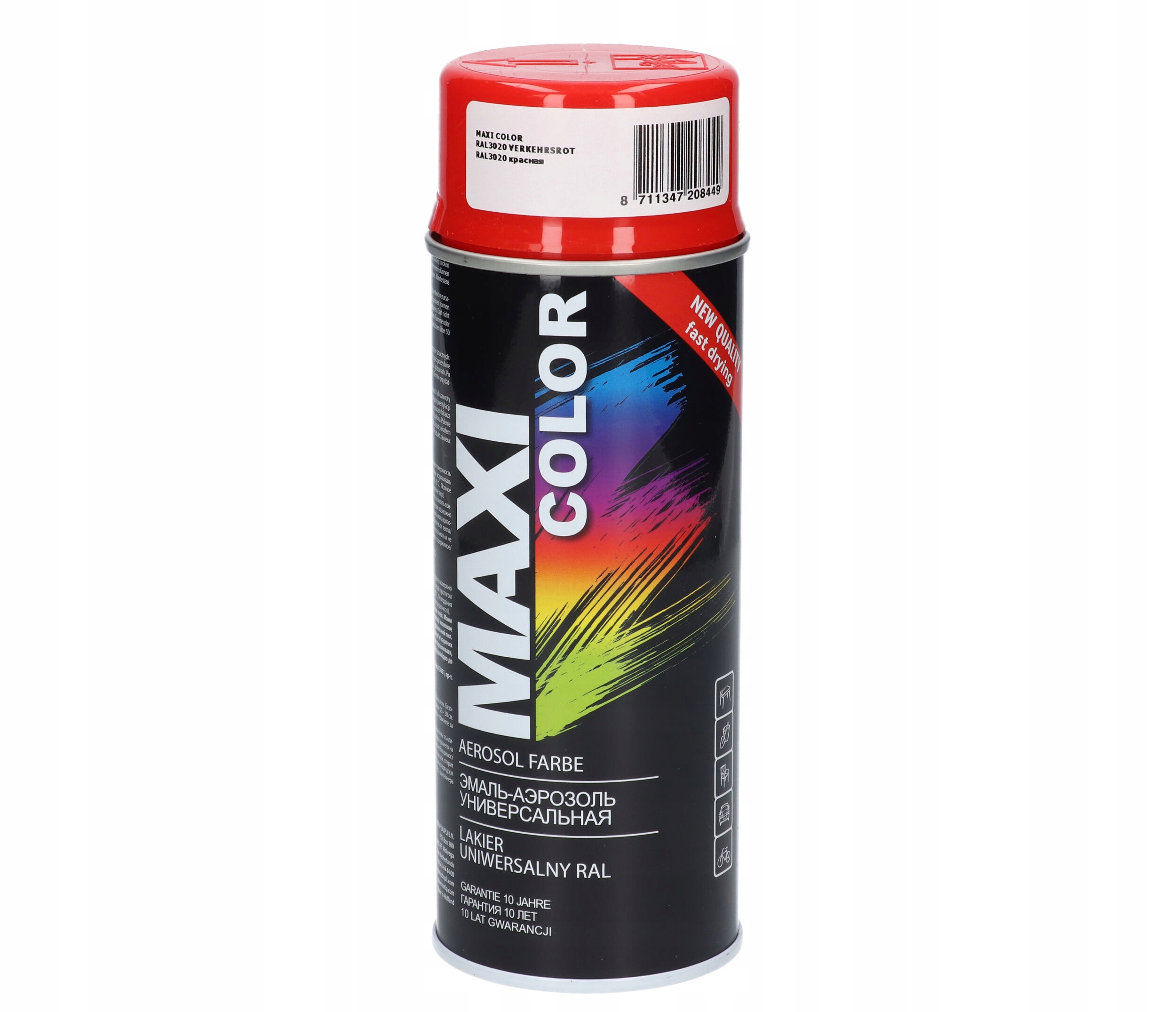 

Maxi Color Ral 3020 Farba Lakier Czerwony Spray