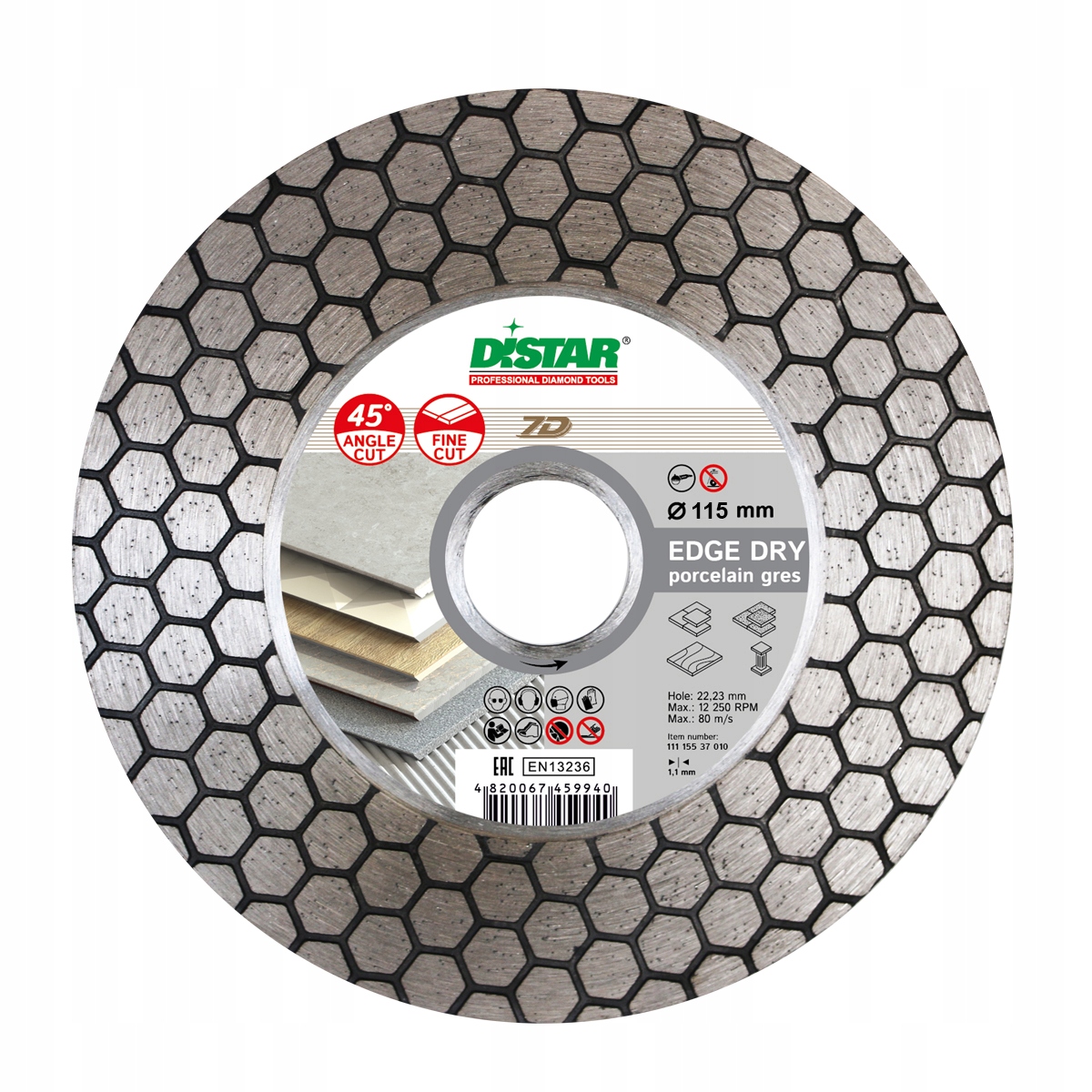 

Tarcza diamentowa 115mm Distar Edge Dry 45st gres
