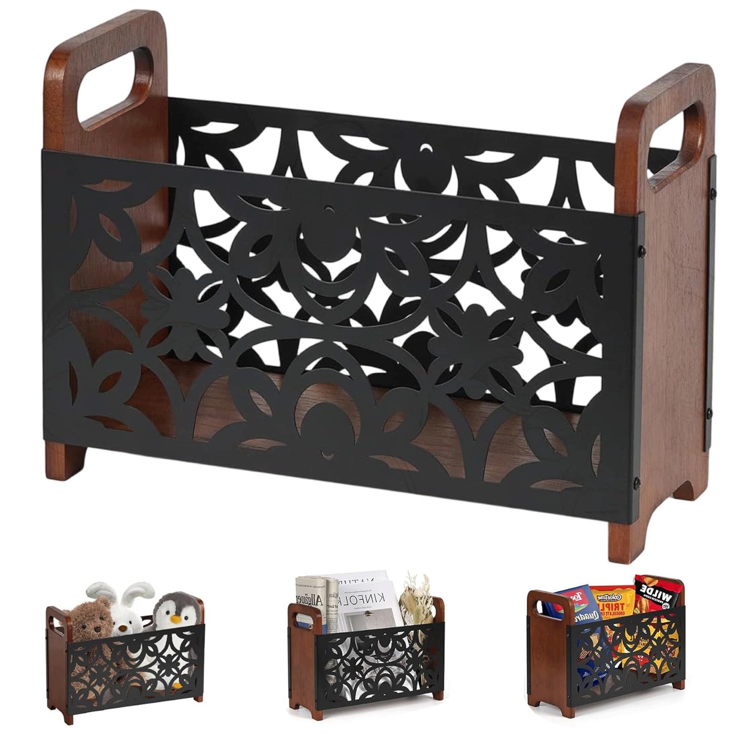 Organizér Na Knihy Hračka 33X13X24 CM S Květinovým Úchytem