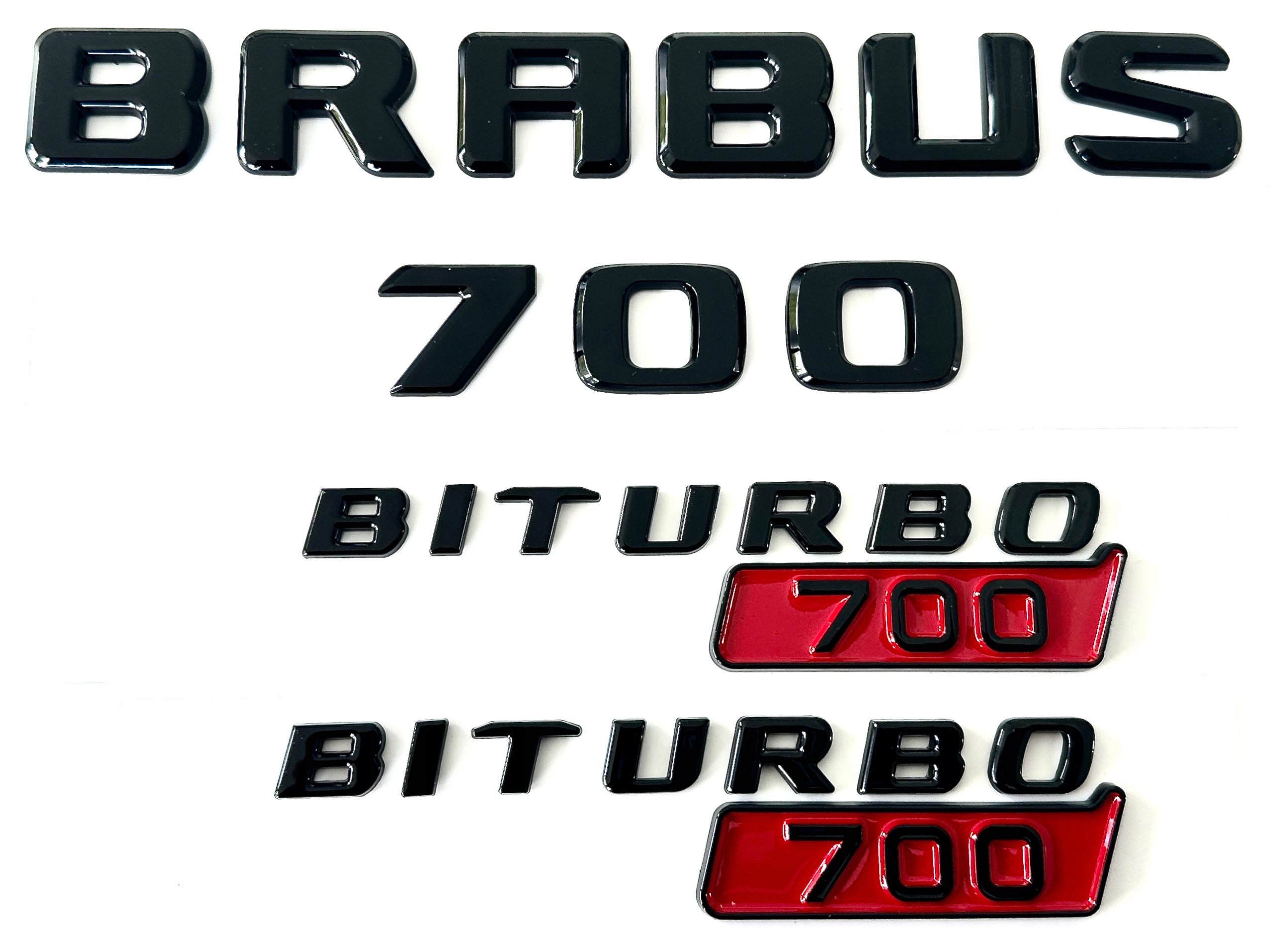 Mercedes-Benz Brabus 700 emblém znak nápis čierna
