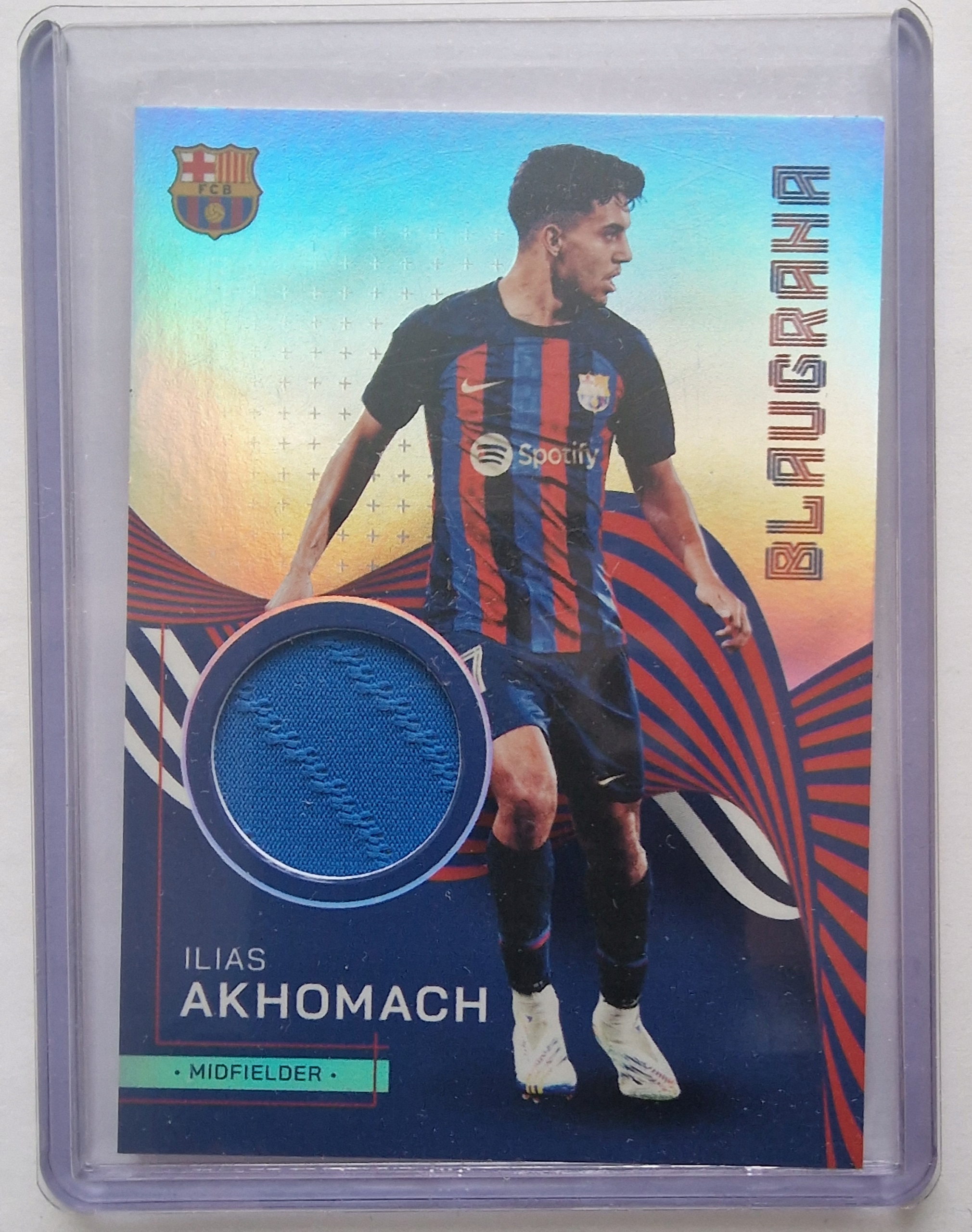 2022 Topps Set Fc Barcelona Ilias Akhomach Relic Patch /b