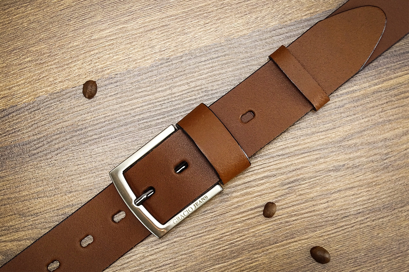 PASEK MĘSKI GRACIO BIZNESOWY SKÓRZANY SZEROKI 4 CM Model JMG