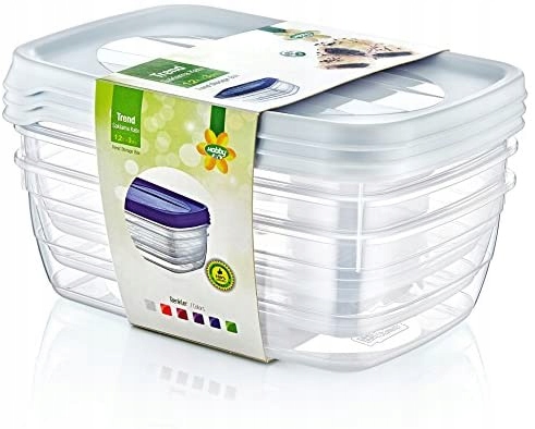 

Pojemnik Na Żywność Komplet 3 szt 0,3L 300ml