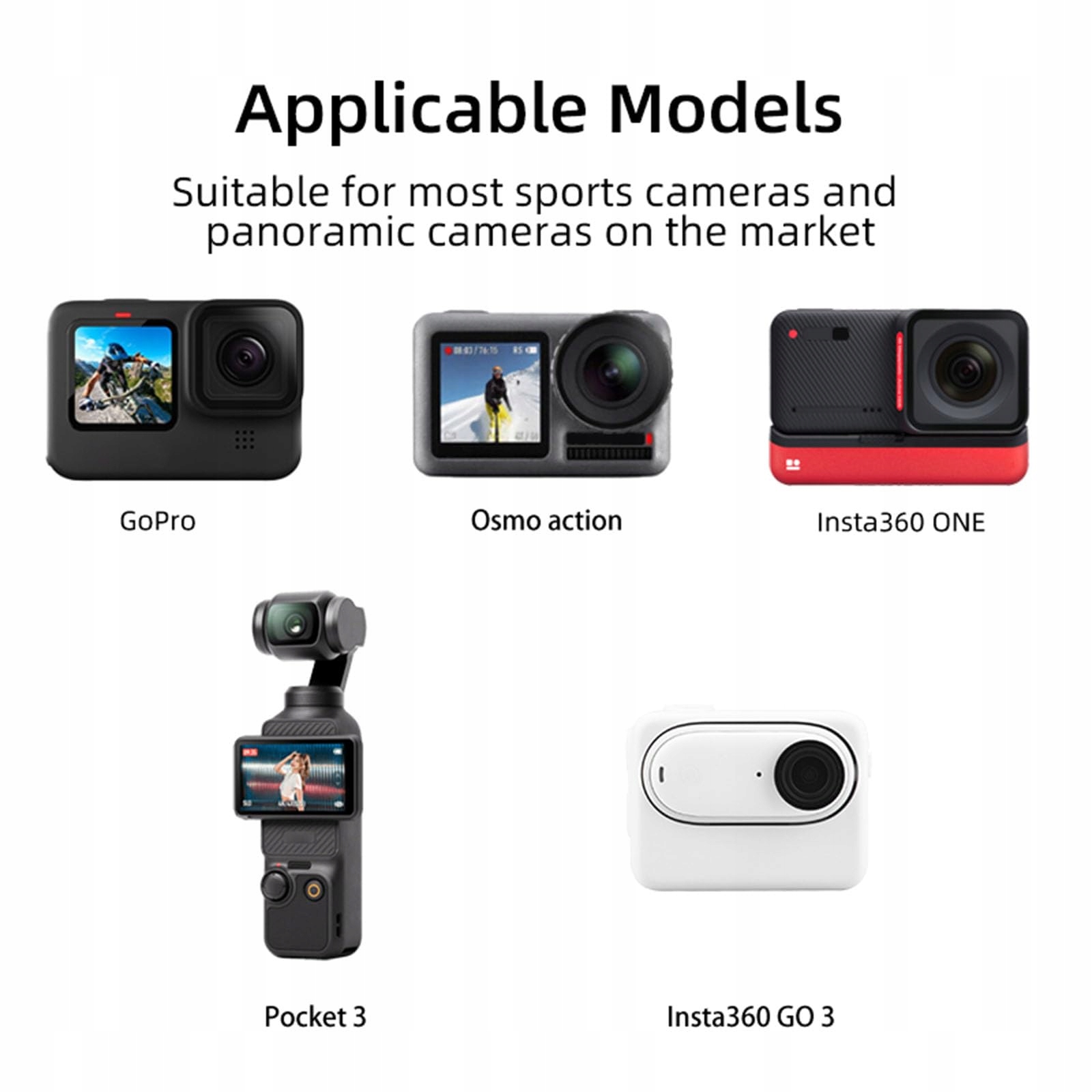 LICHIFIT Selfie Stick Do DJI OSMO POCKET 3 Action 4 Insta360 ONE X3 X2 — miniatura 9