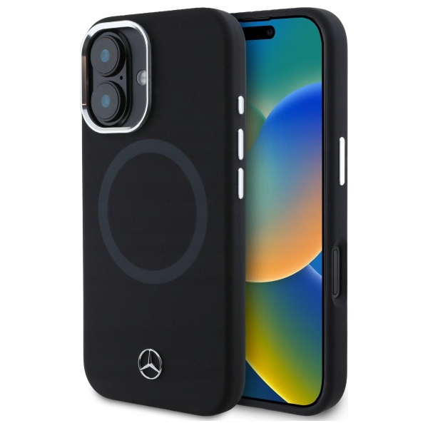 Pouzdro Mercedes pro iPhone 16 6.1" černé Tonal Logo MagSafe