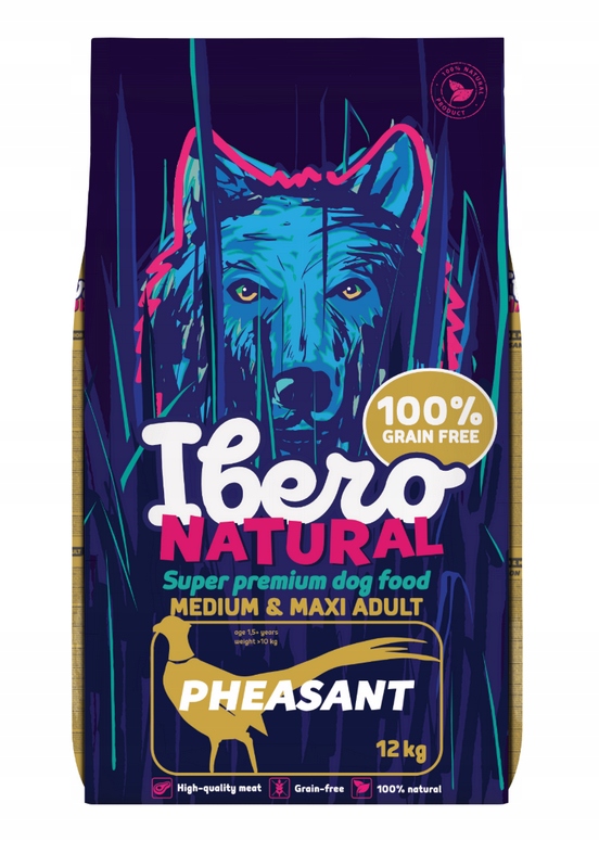 Ibero Grain Free Adult Medium Maxi Pheasant Bażant 12kg