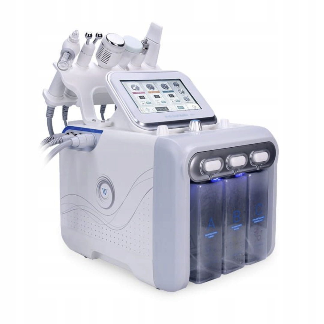 HydroPure Oczyszczanie Wodorowe 7w1 Maska LED, Infuzja Tlenowa, Hydrabrazja Kolor biały