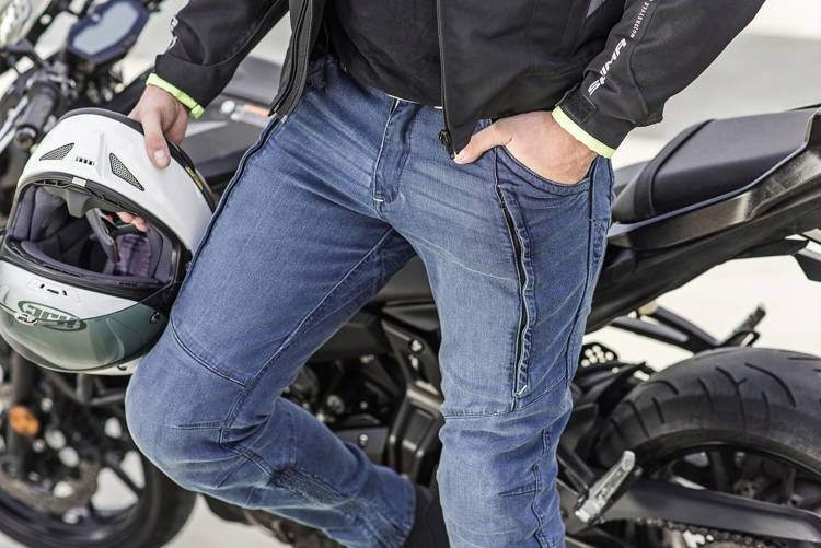 JEANSY MOTOCYKLOWE SHIMA GHOST 34 Materiał jeans