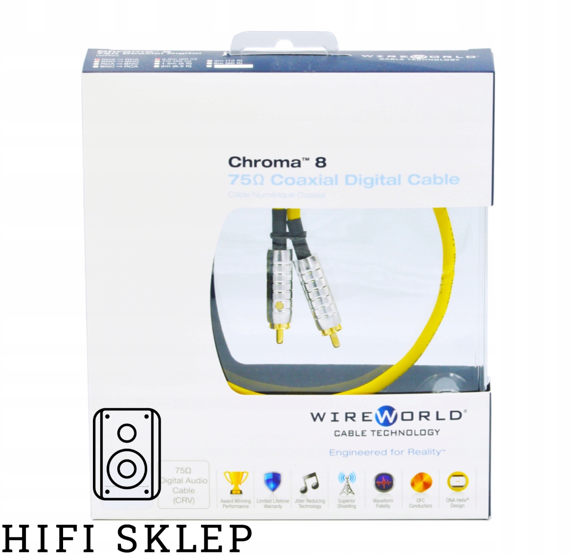 Wireworld CHROMA 8 - Kabel cyfrowy/coax RCA - 0,5M Stan opakowania oryginalne