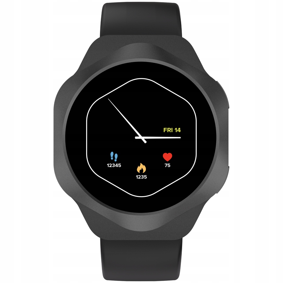 Canyon Chytré Hodinky Hexagon 88 Bluetooth hovory Černá