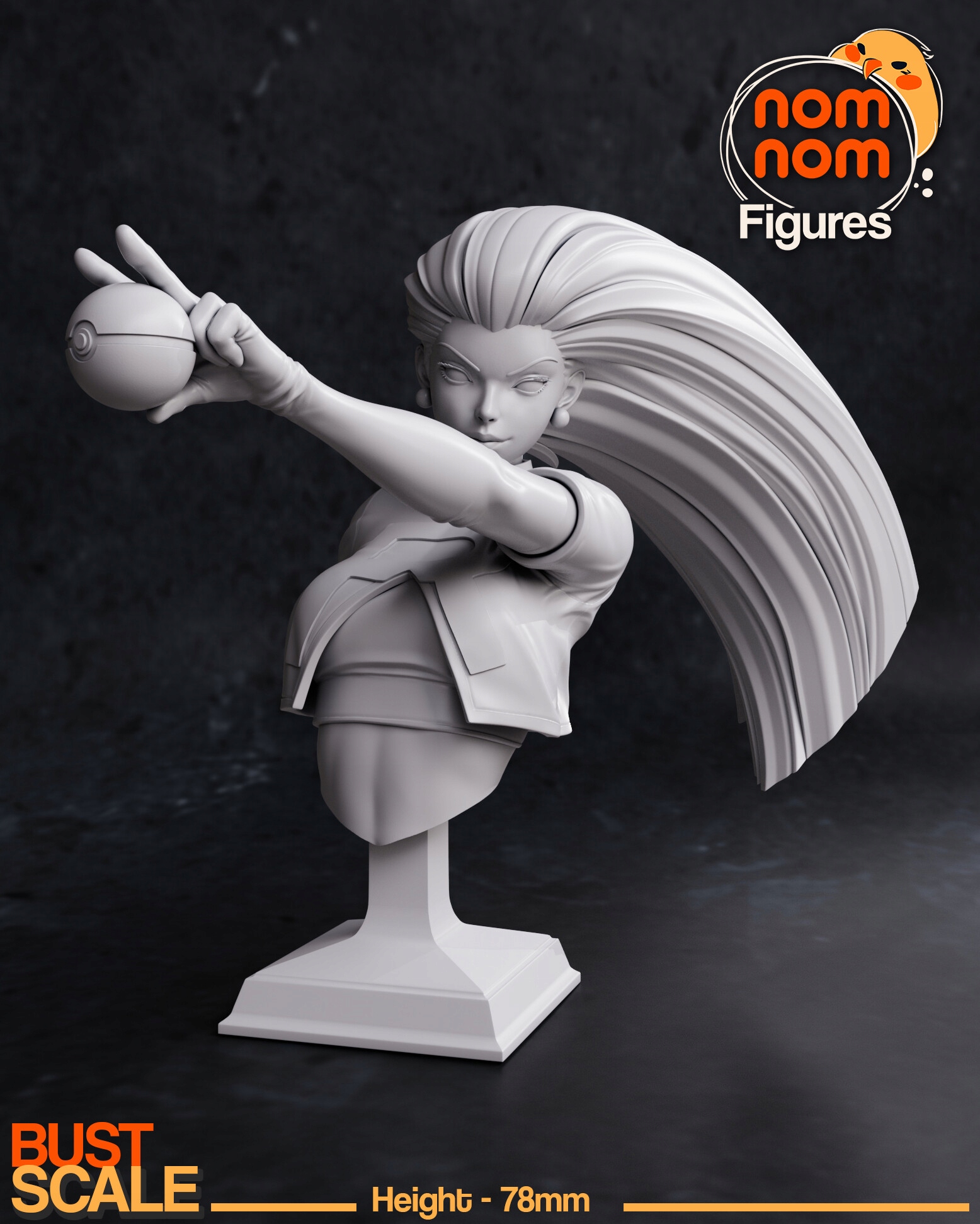 Figurka Busta Jessie Pokémon 3D tisk Pryskyřice NomNom Figurkově