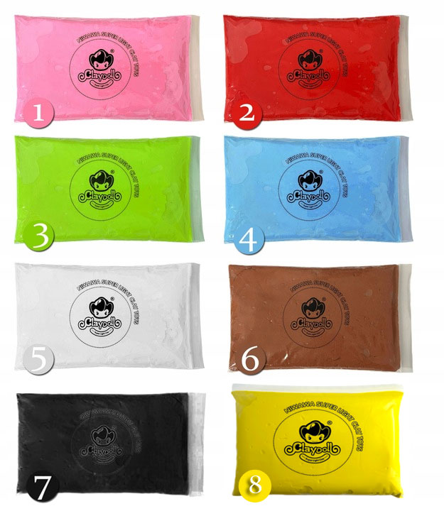 CLAYDOLL MAGICZNA PLASTELINA MASA PLASTYCZNA PIANKOLINA WORECZKU 1KG 1000g Marka bez marki