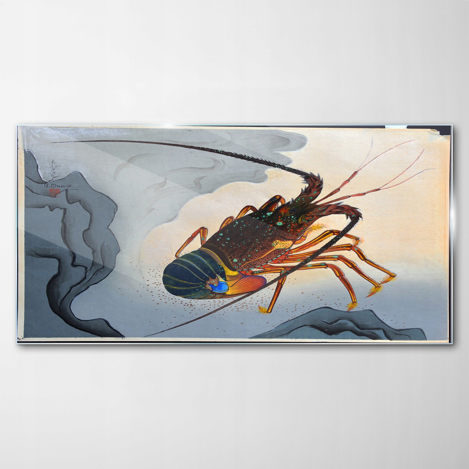 Sklenený obraz Dekor Japonsko Homár Zvieratá 140x70