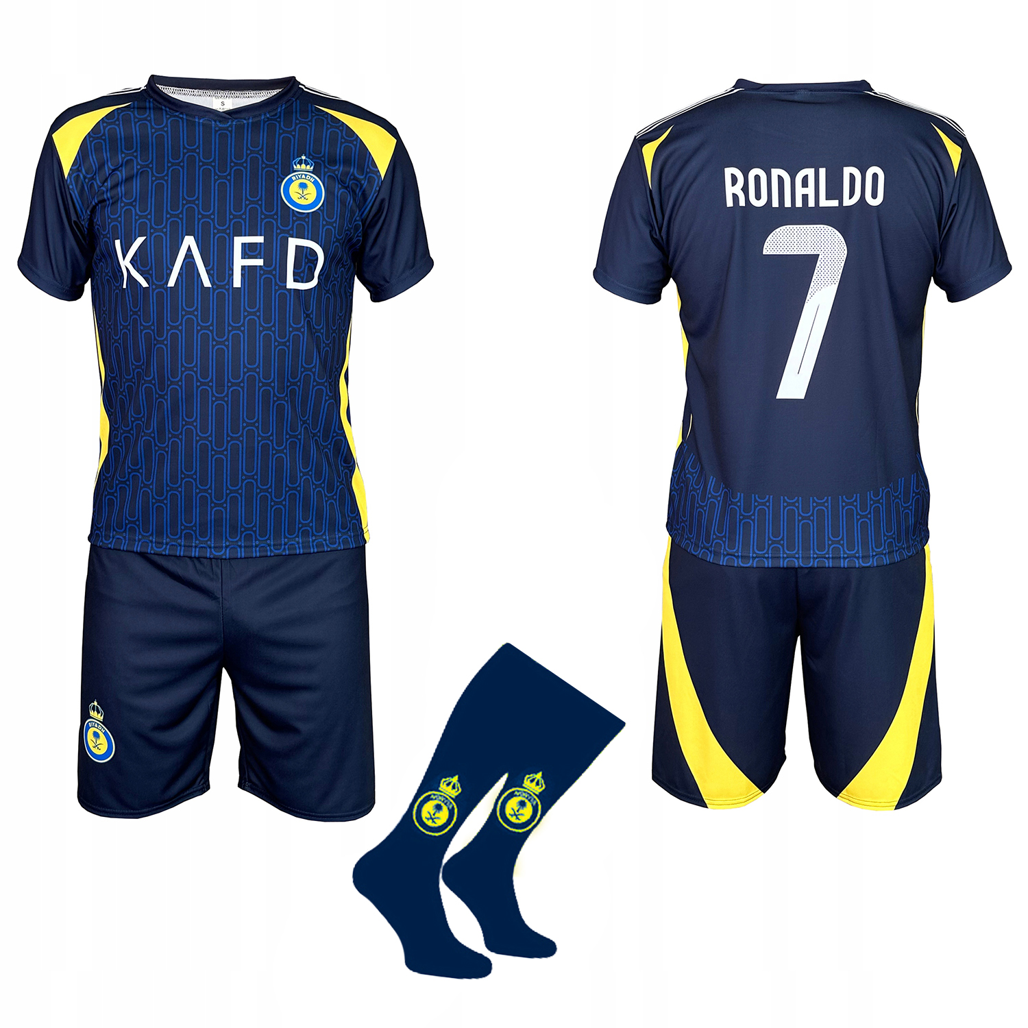 Komplet piłkarski z getrami zestaw 3w1 Numer 7 146