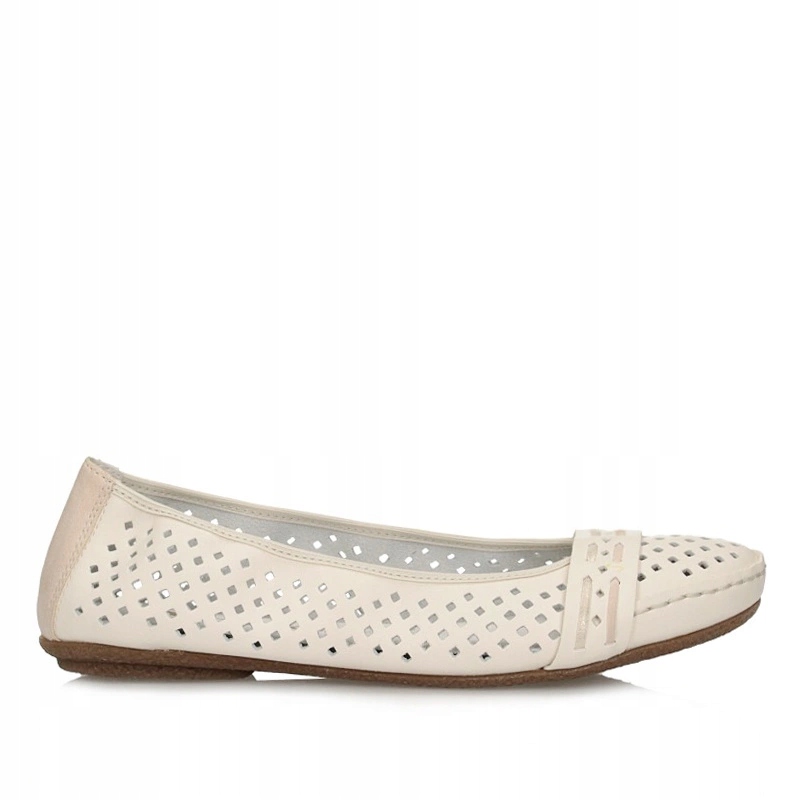 Dámské baleríny Rieker 41430-60 béžové, ažurové