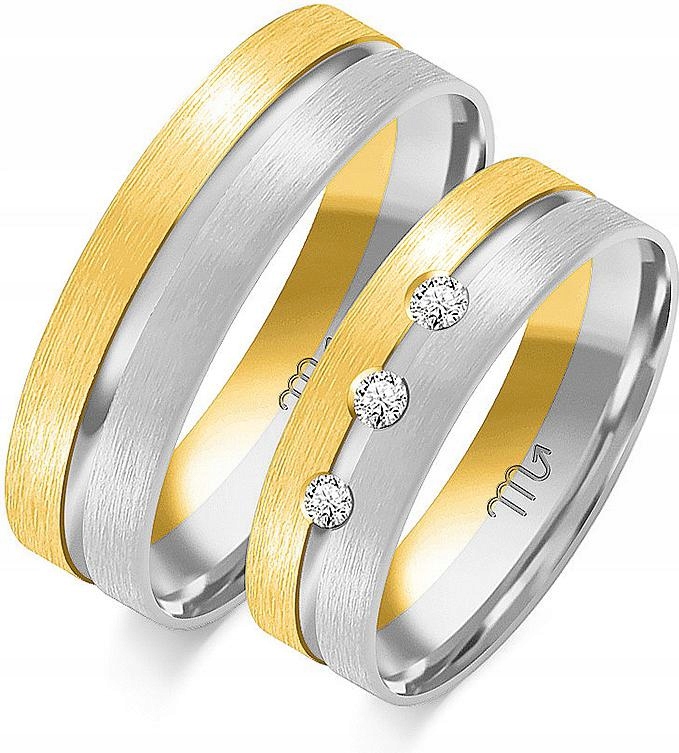 Bílé zlaté svatební svatba 585 32 33 34, módní svatební kolekce 14k