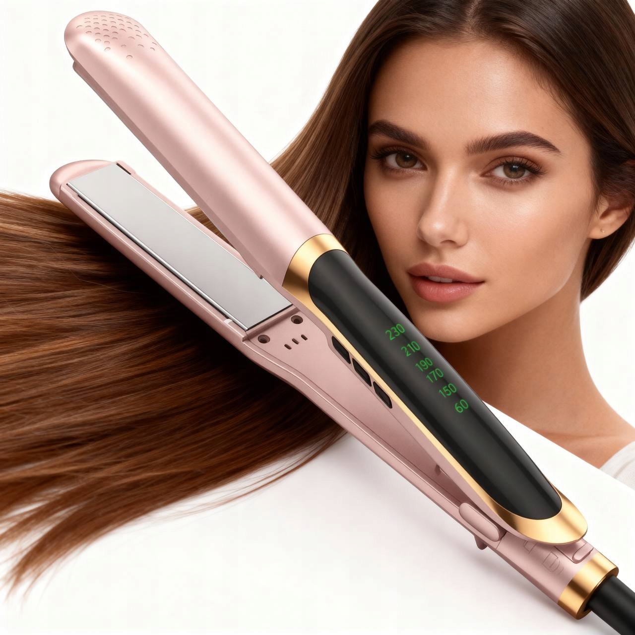 žehlička na vlasy s rýchlym zahrievaním, keramická, regulácia teploty