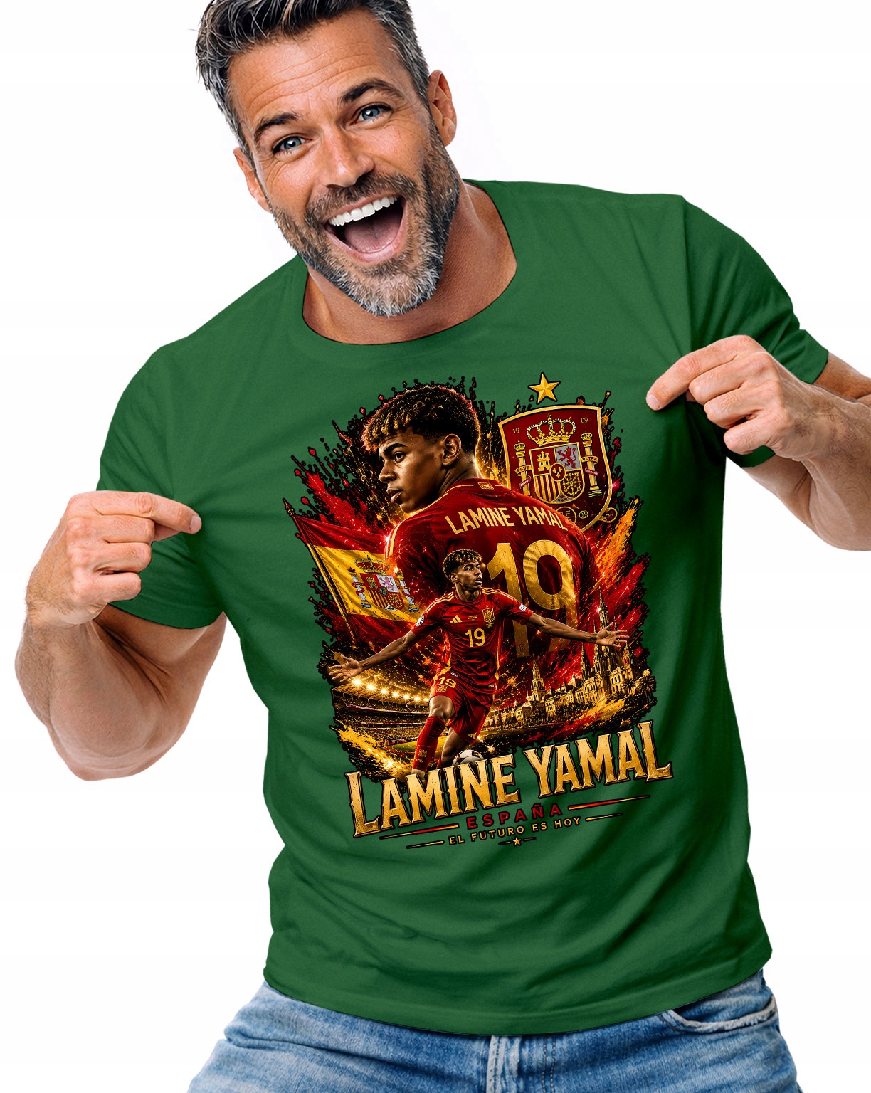Tričko Tričko Pánské Lamine Yamal Fotbal Dárek Pro Fanouška L