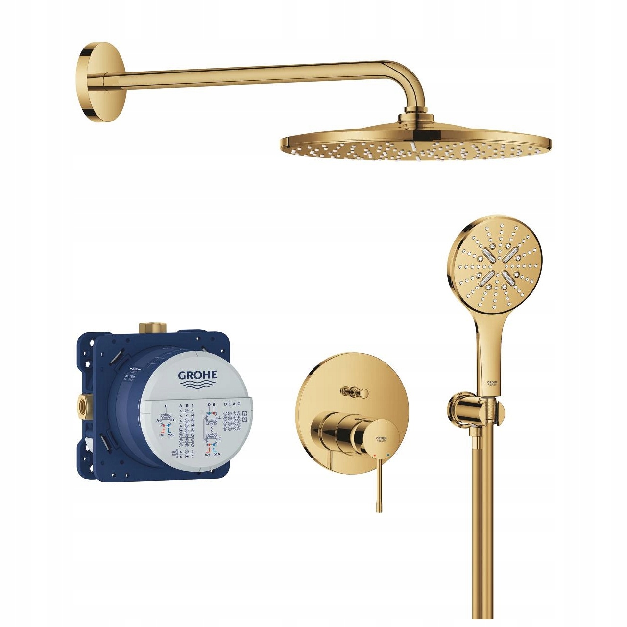 Grohe Essence zestaw podtynkowy prysznicowy deszczownica 310 cool sunrise