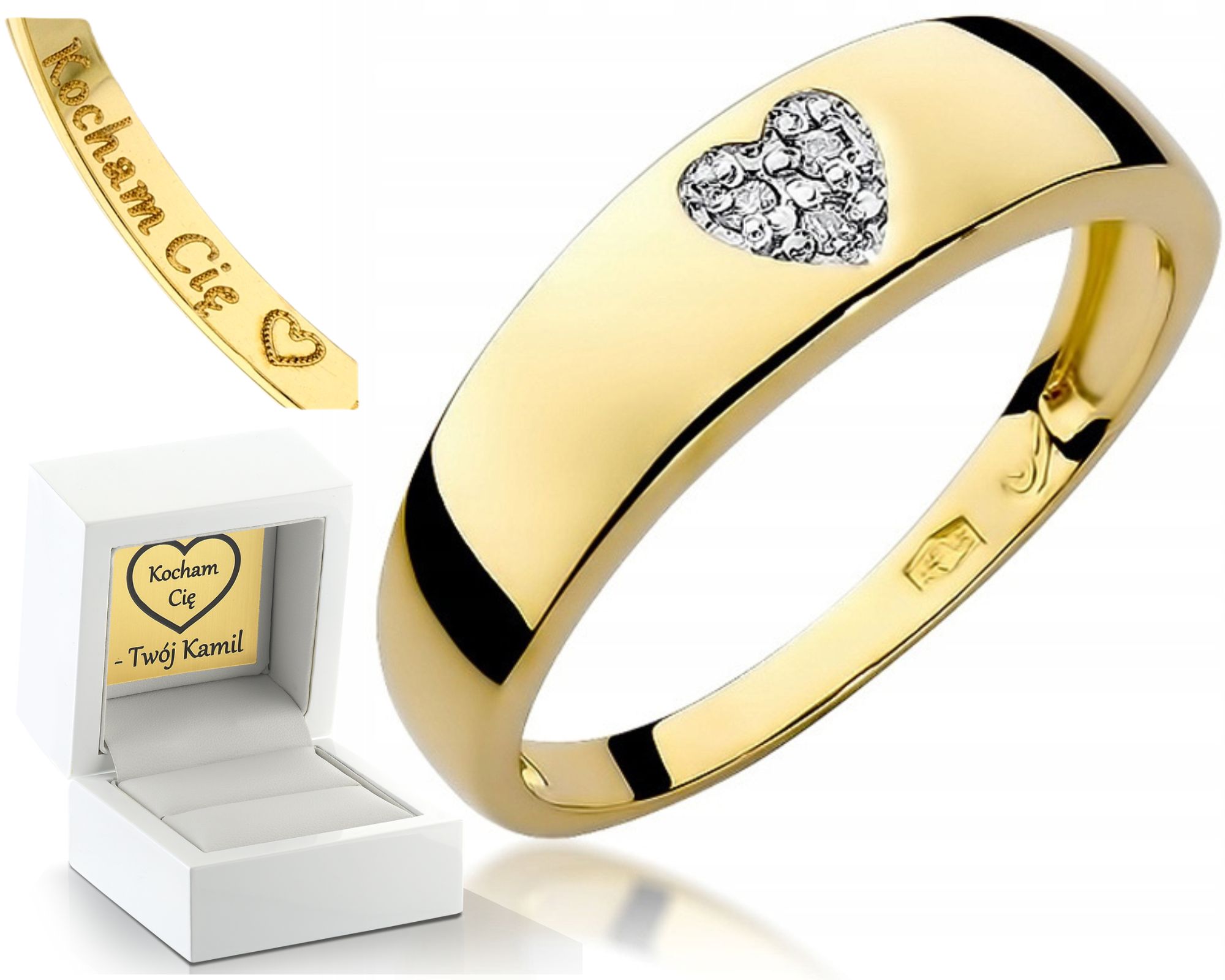 Zlatý Prstýnek S Brilianty, Srdce Na Valentýna