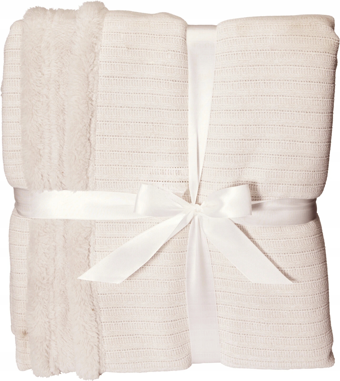 Pletená deka pléd 150x120cm, smetanová