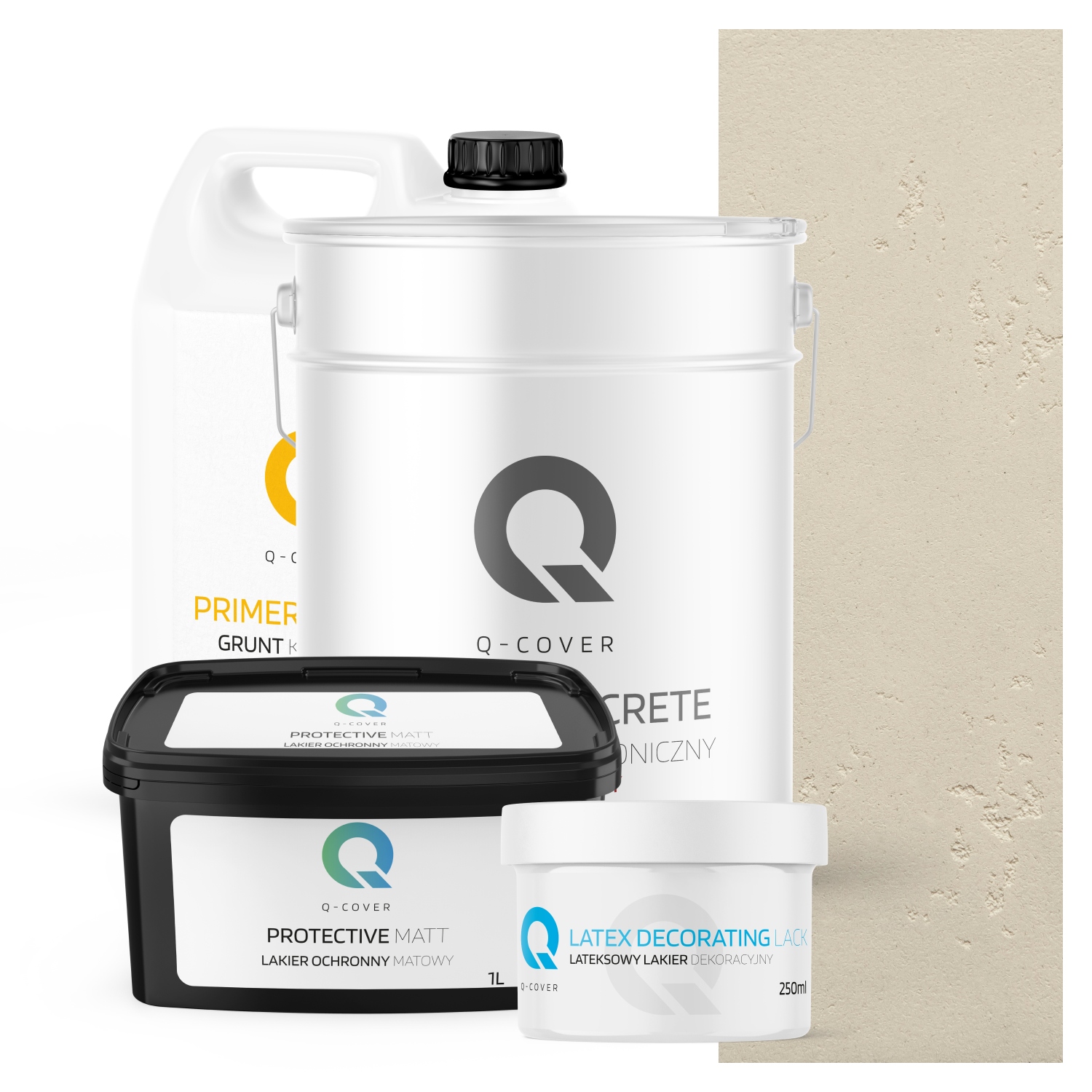 Vnitřní Architektonický Beton Set Béžový Světlý F751 Komplet Na 10 m2