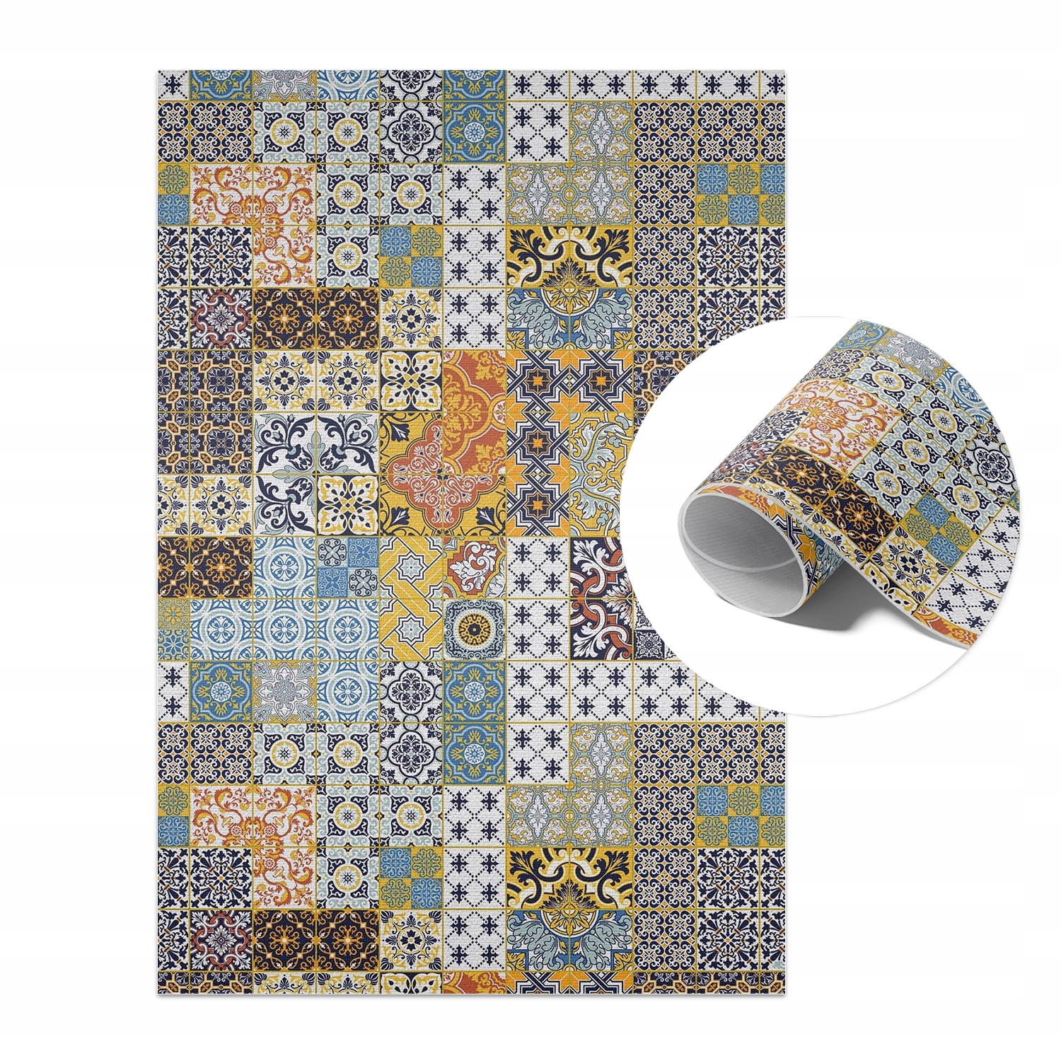 Dywan Winylowy Pcv Na Balkon Taras Ogród Abstrakcyjny patchwork 140x210