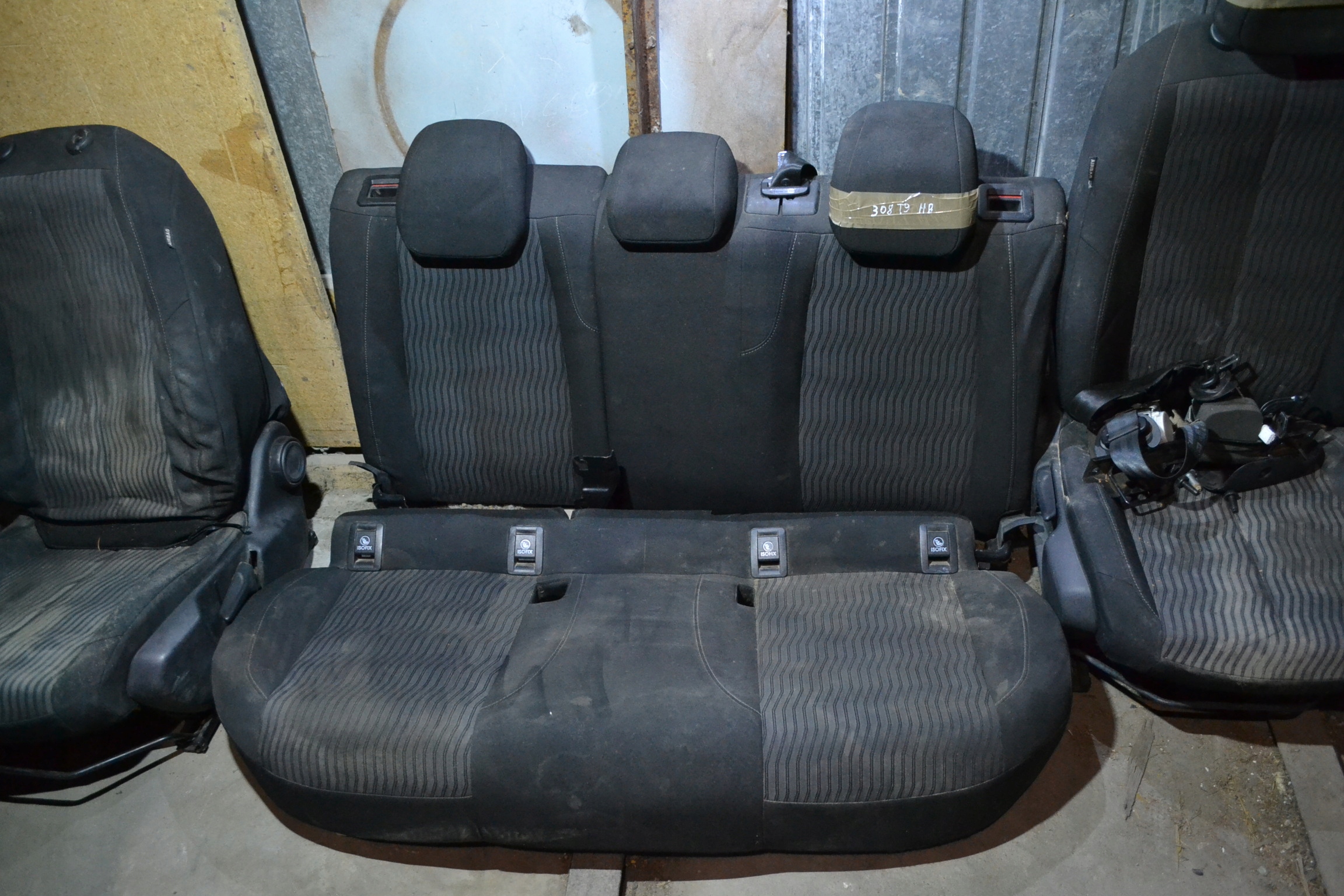 Sitze heck Sitz Gurten PEUGEOT 308 T9 ISOFIX KOMPLET