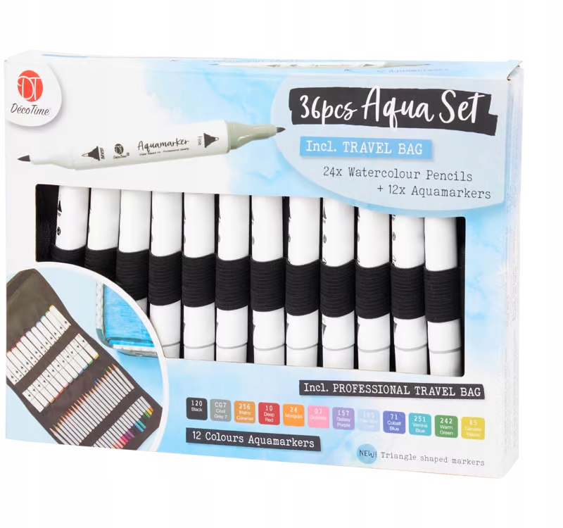 Markery artystyczne wodne kredki akwarelowe zestaw 36 cz do rysowania