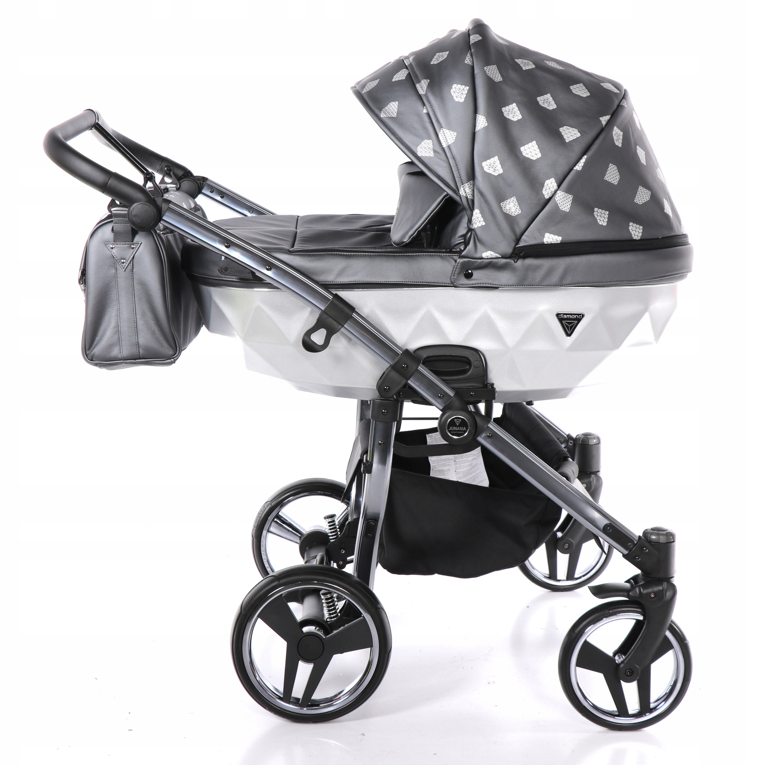 JUNAMA GLOW DUO wózek bliźniaczy 2w1 szary V2