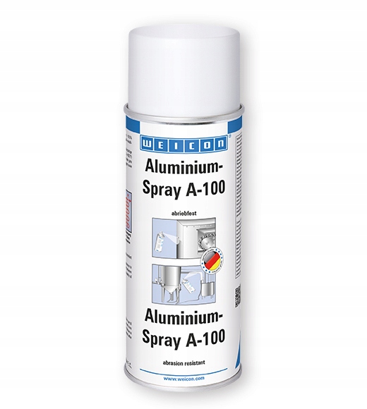 Weicon Czyste Aluminium w Sprayu 99,5% Lakier Srebrny Spray 400ML