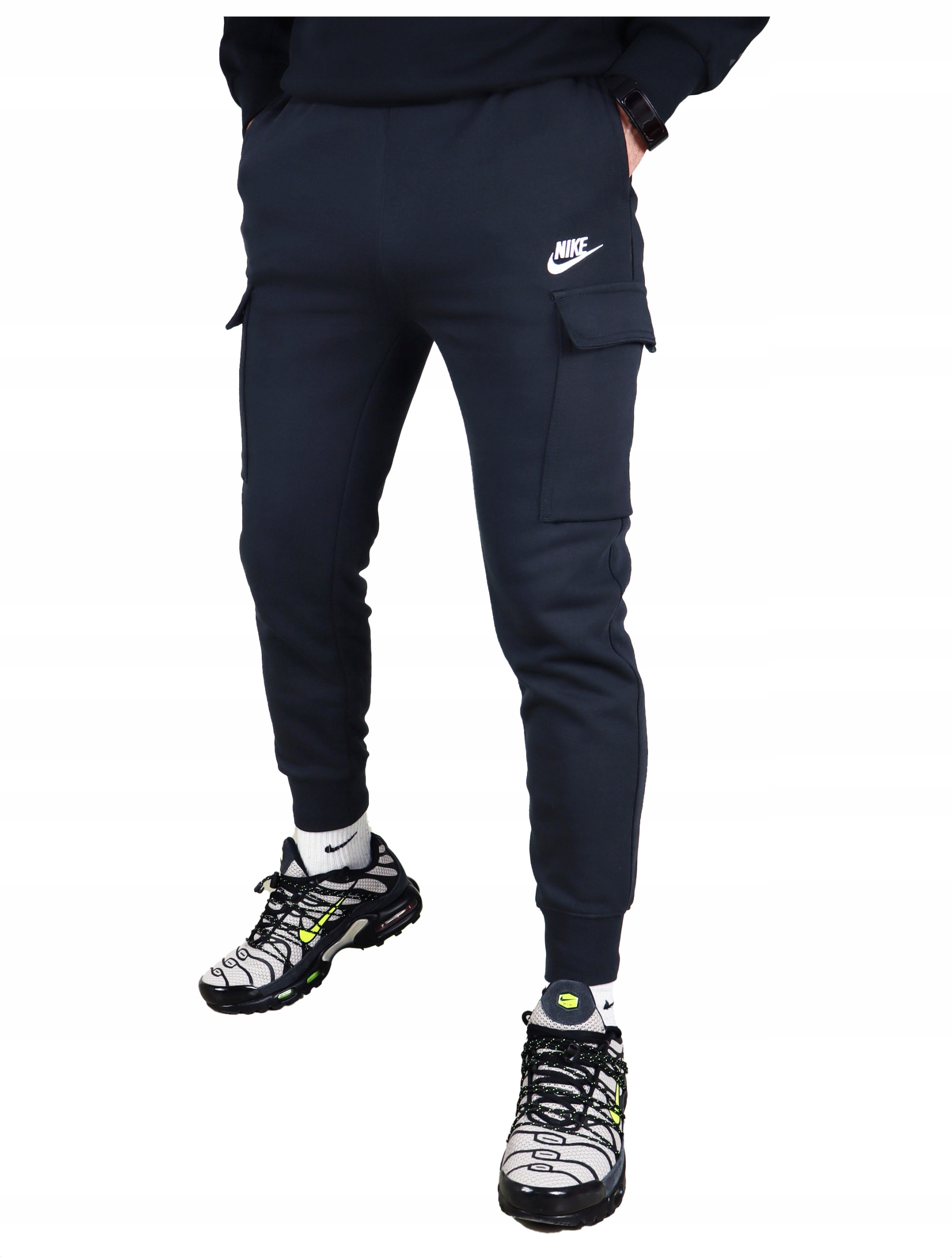 Nike Kapsáče tepláky Černé pánské tepláky Bavlněné jogger sportovní