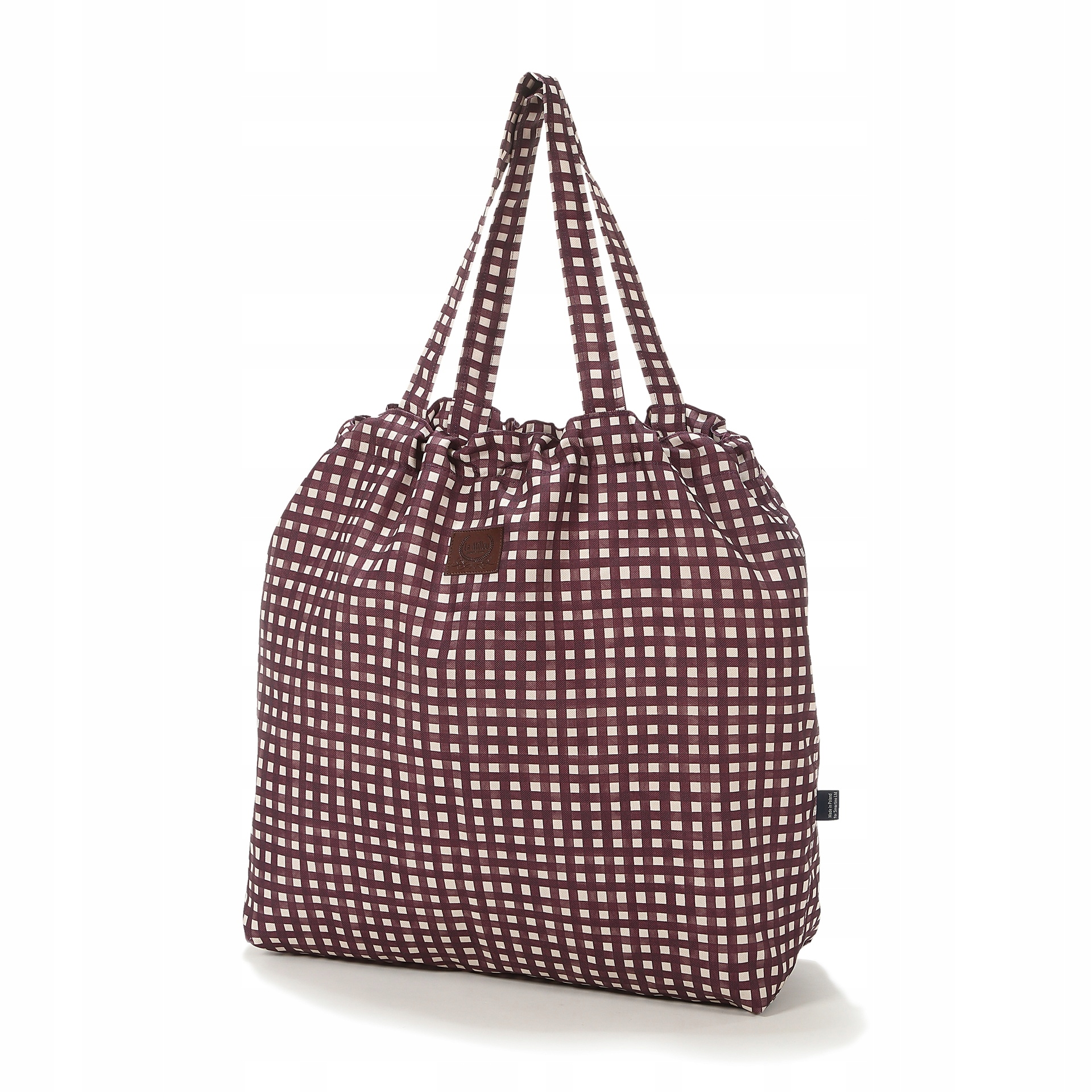 La Millou Torba Shopper Bag L Burgundy Vichy