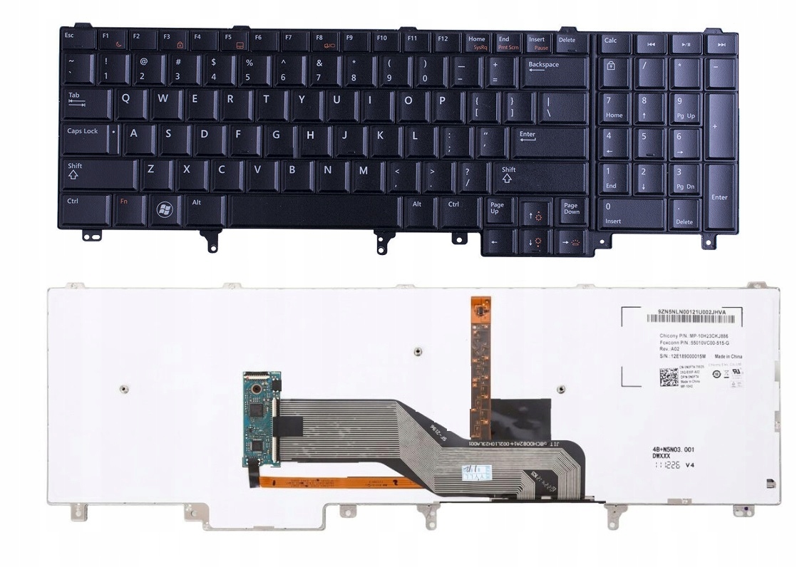

Klawiatura Dell E6520 E6530 E6540 E5520 E5530 Led