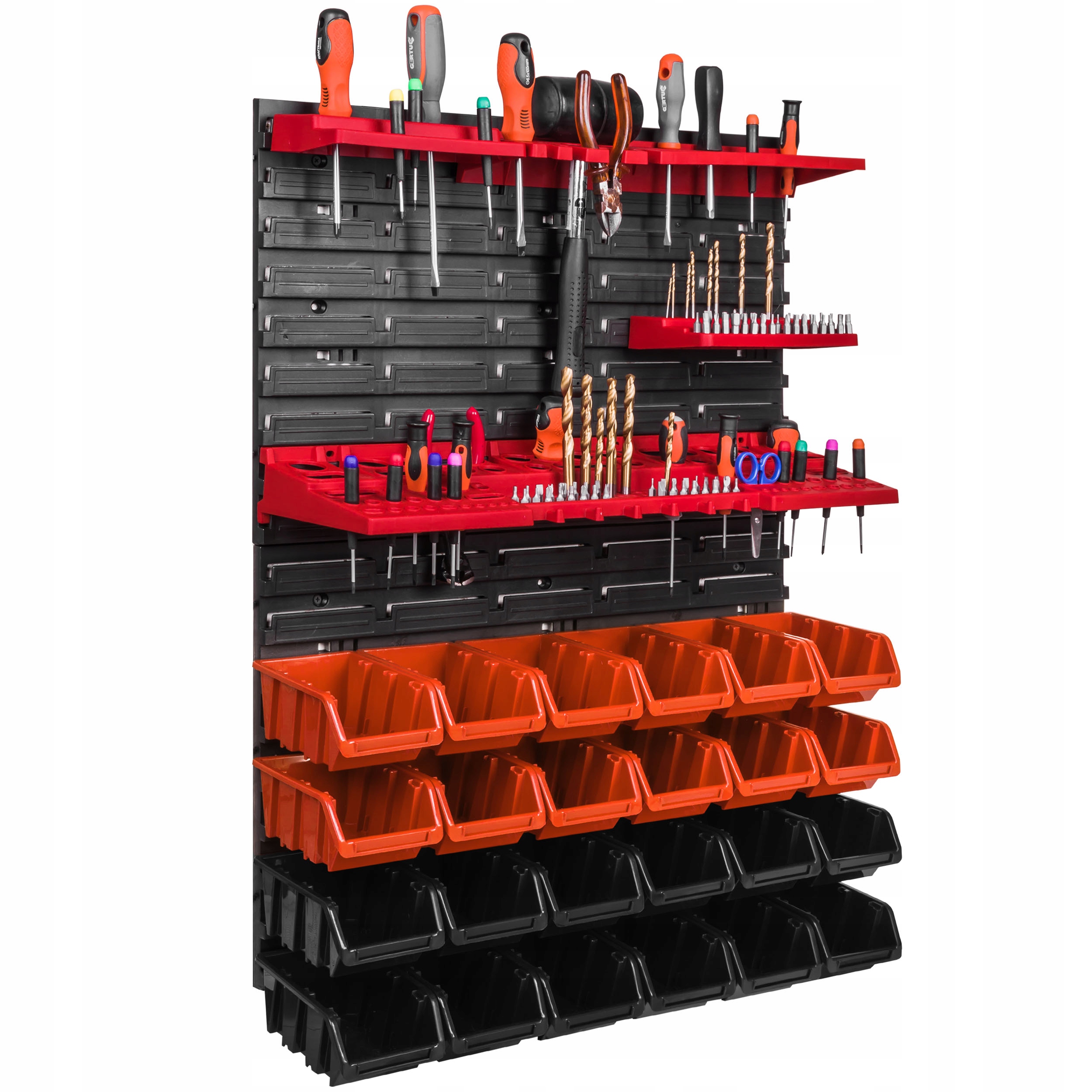 Tabule na nářadí 58 x 78 cm dílenská stěna 20 kyvety garáž regál