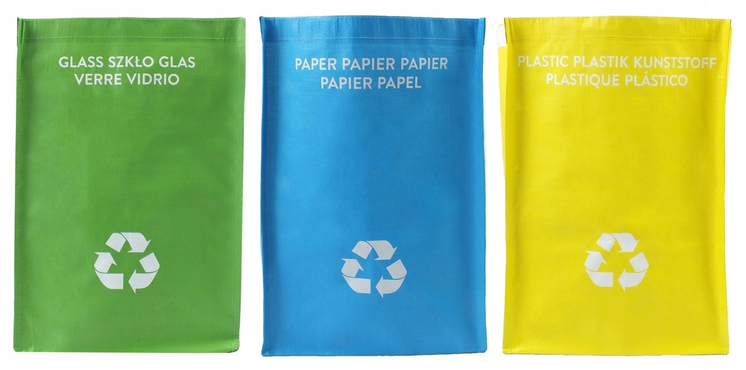 3 szt EKO TORBY SEGREGACJA ODPADÓW ŚMIECI 3 x 35 L Marka inna