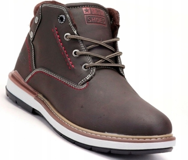 Big Star BB174060 pánské kožené boty hnědá khaki vel.