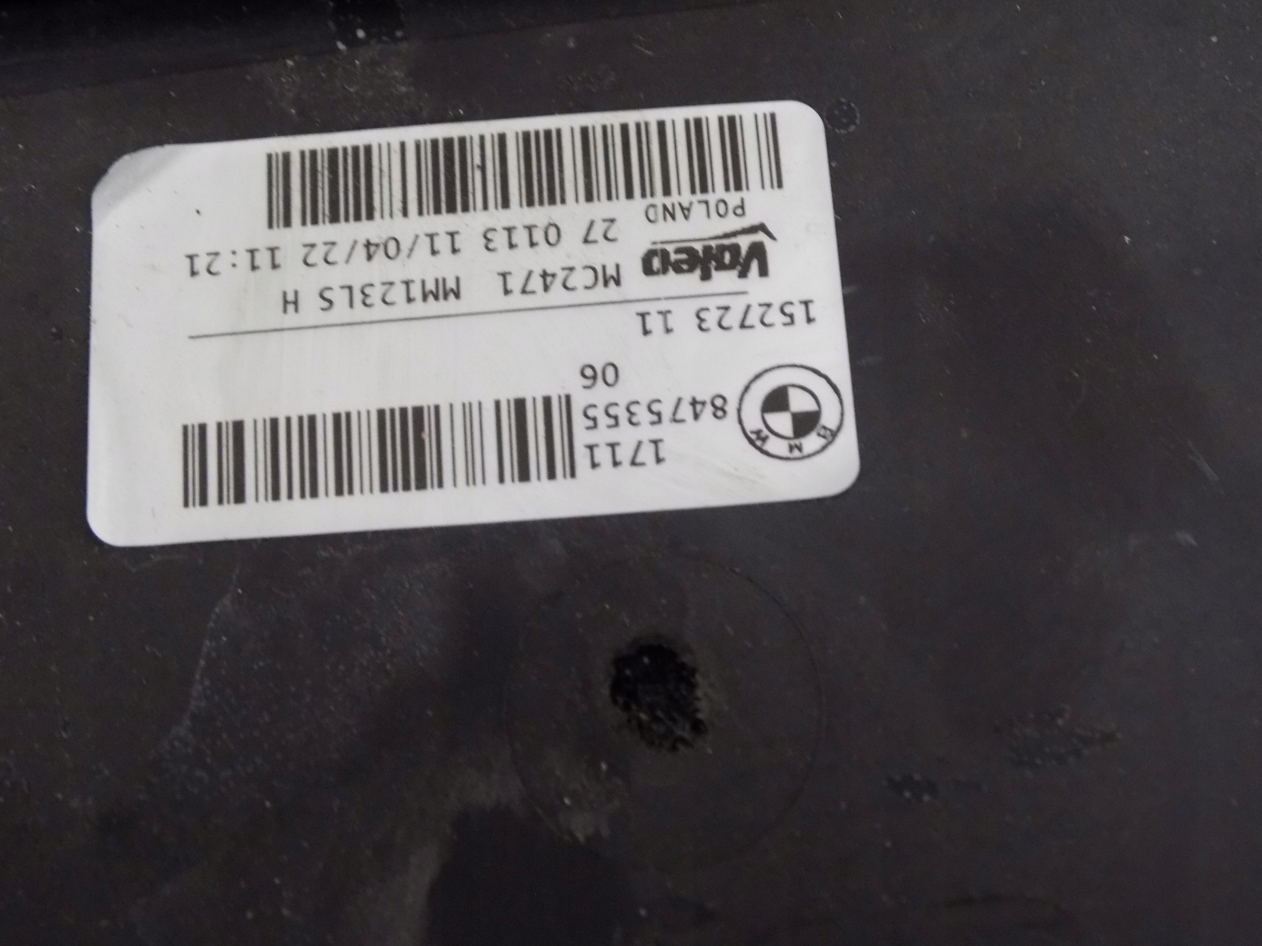 BMW IX I20 support panel for radiators pillar sider KOMPLET 9452580 8666811 8475355