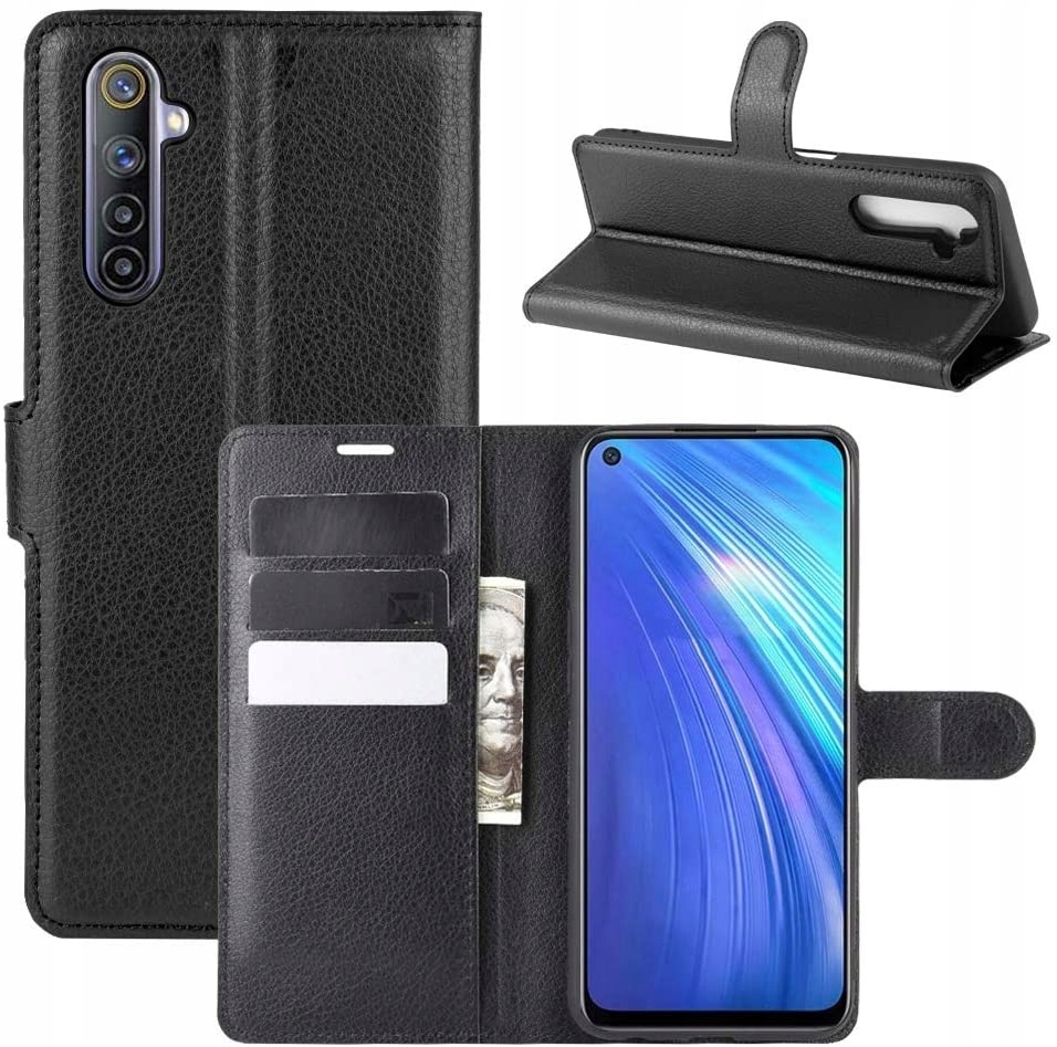 

Etui, Case, Obudowa Portfel Litchi Do Realme 6