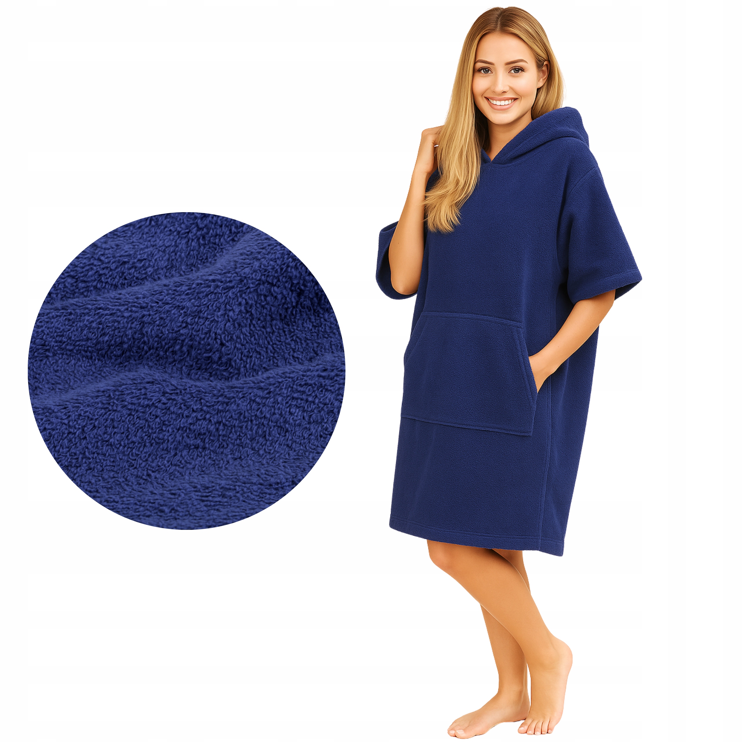 Saunový uterák na bazén Spa Kúpacie pončo Kapucňa 100 % Bavlna Froté