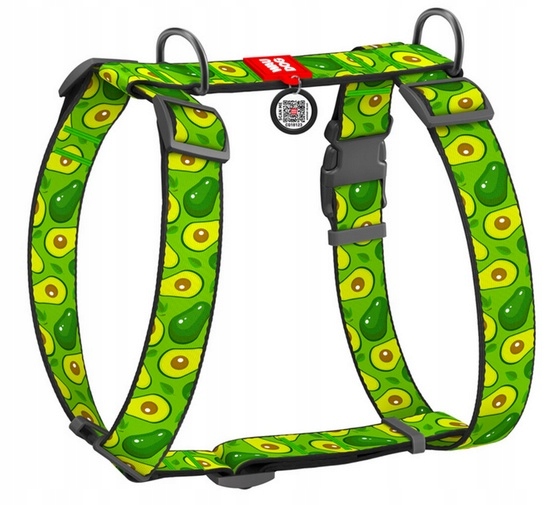 Nylonové postroje Waudog H Avokádo XL 35 mm