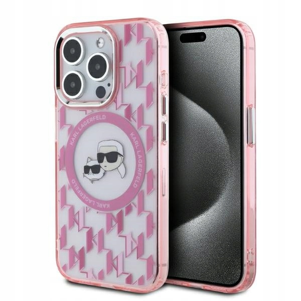 Etui do iPhone 15 Pro Max, Karl Lagerfeld Monogram Karl&Choupette MagSafe