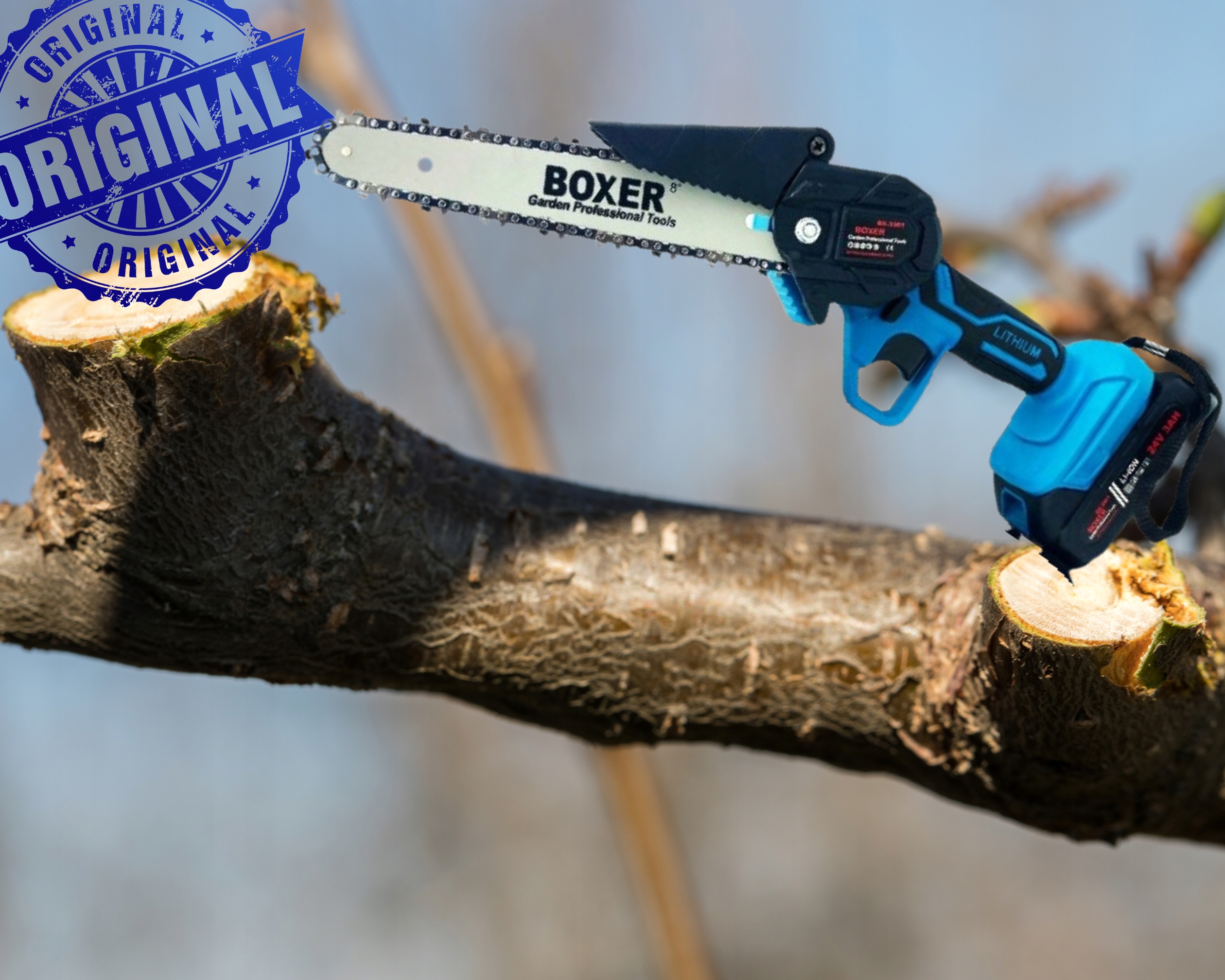 PIŁA łańcuchowa 2 x 24V 3Ah Łańcuch 6'' 8'' AKUMULATOROWA MINI PILARKA 2W1 Napięcie akumulatora 24 V