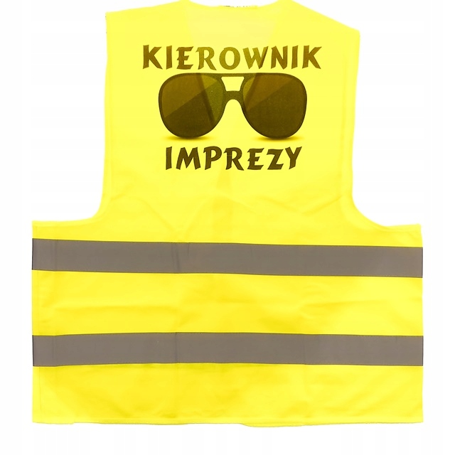 

Kamizelka odblaskowa z napisami urodzinowa 18 30