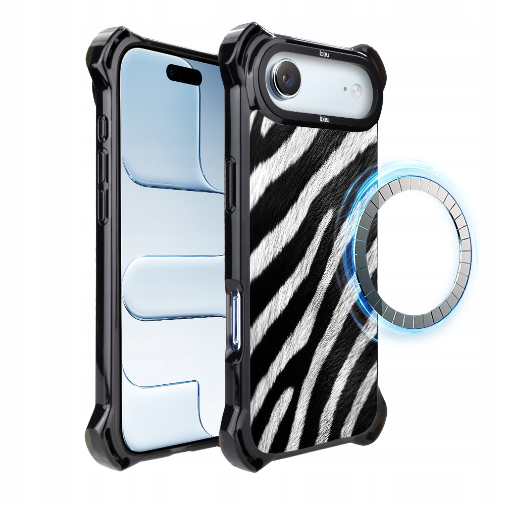 Pouzdro Ibizu DropGuard Ultra pro iPhone Air s MagSafe, Nature's Call, Zebra
