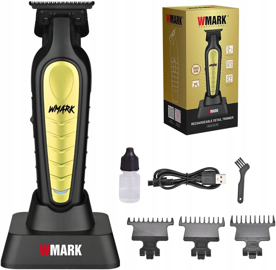 Wmark NG-338 Barber Profesjonalny trymer do włosów i brody ostrza DLC
