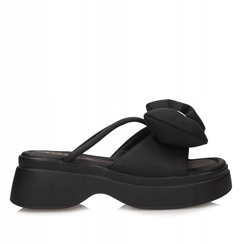 Nazouváky Goe pro boty RR2N4121 černé, černé na platformě s mašličkou